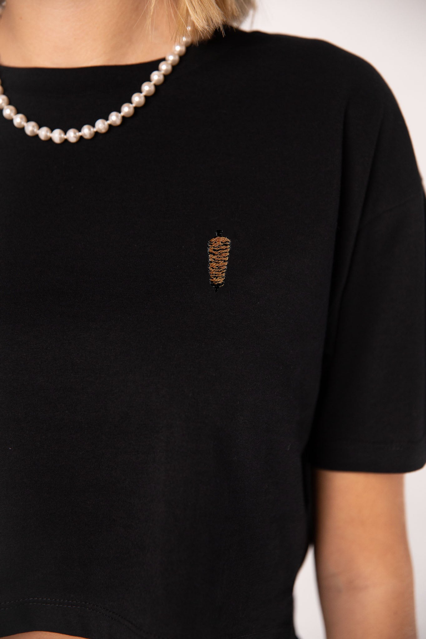 Dönerspieß | Besticktes Bio Baumwoll Crop Top