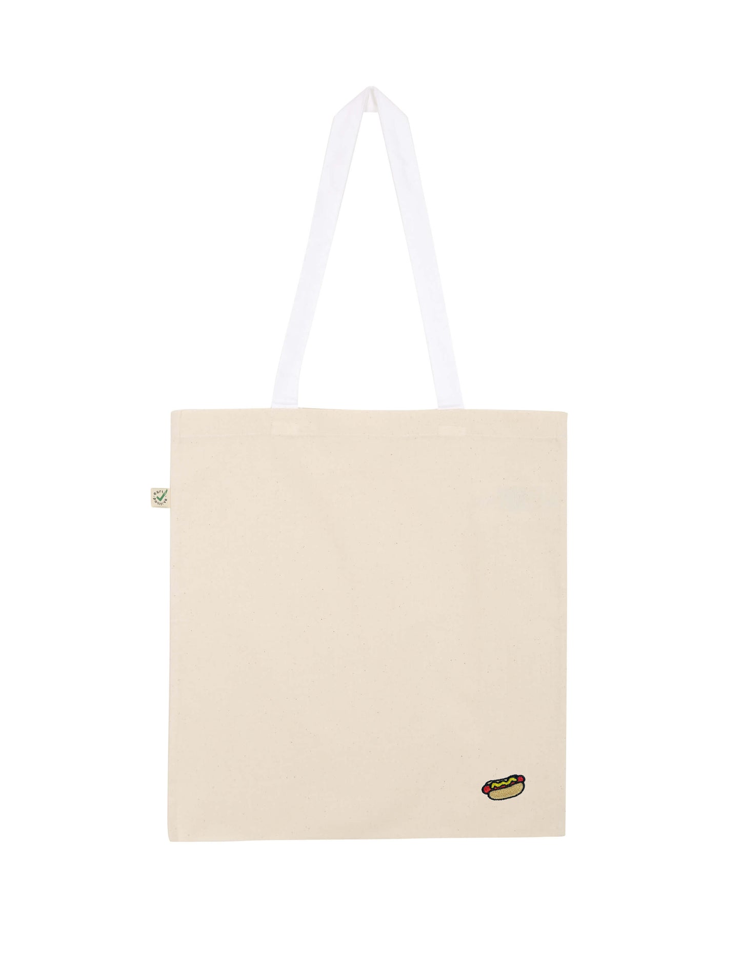 Hot Dog | Bestickte Bio Baumwoll Tasche