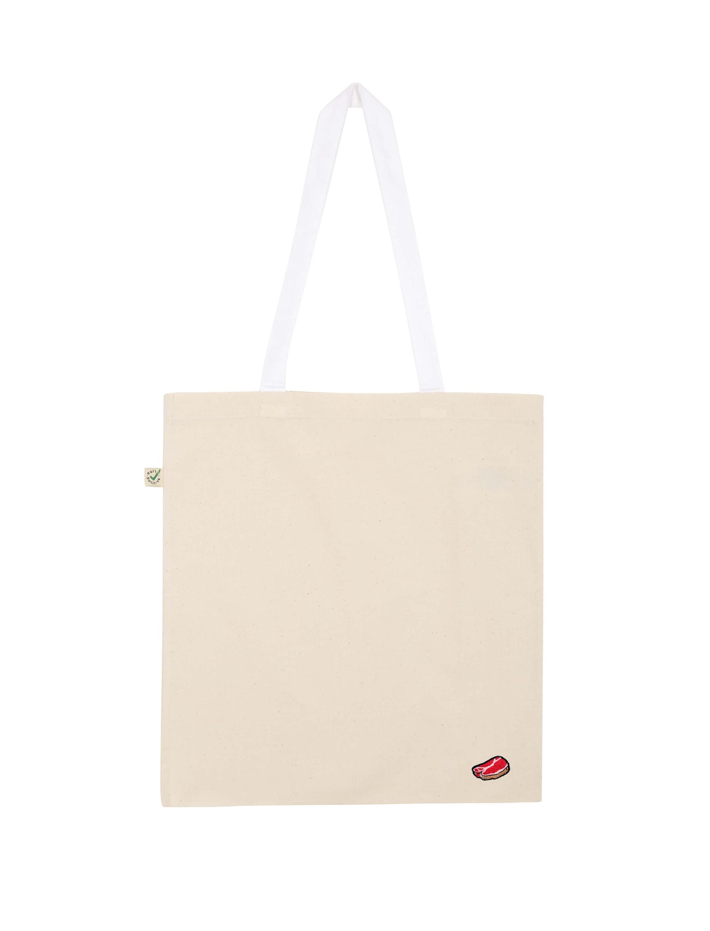 Steak | Bestickte Bio Baumwoll Tasche