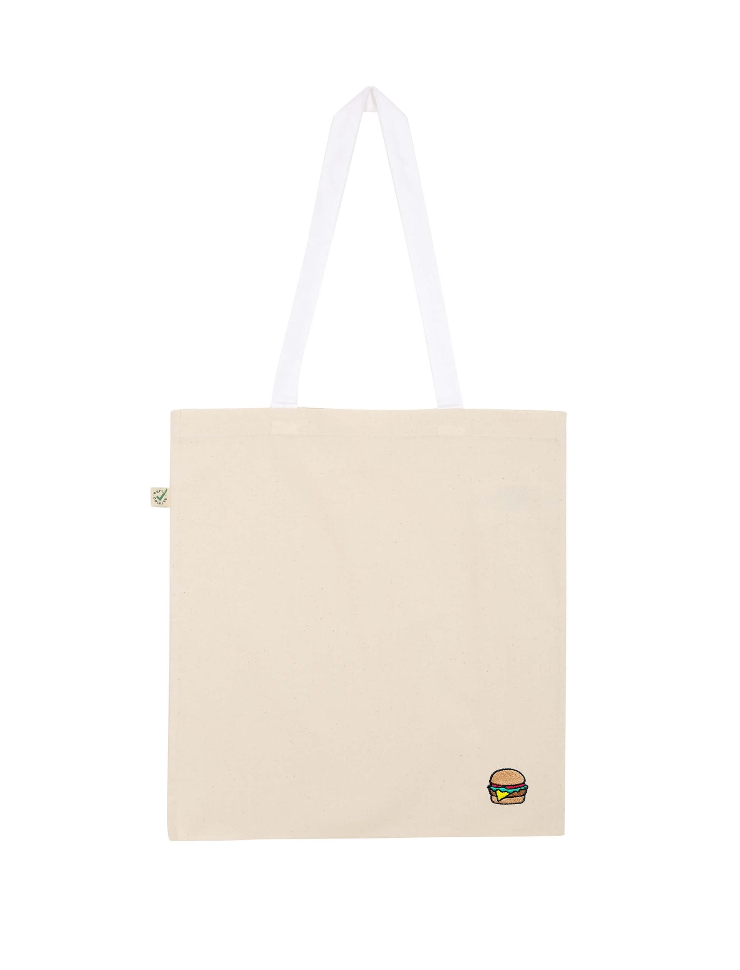 Burger | Bestickte Bio Baumwoll Tasche
