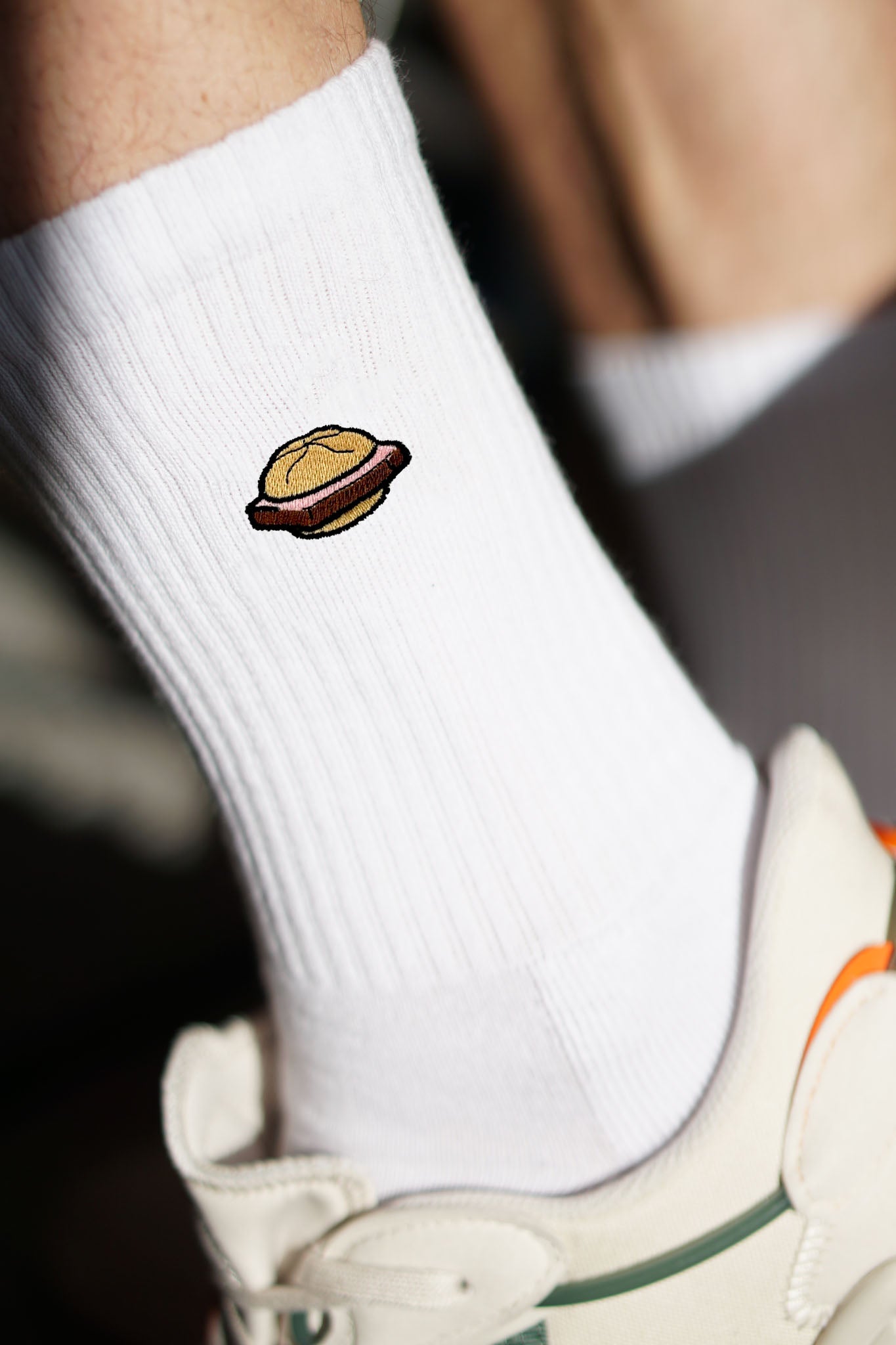 Leberkassemmel | Bestickte Bio Baumwoll Socken