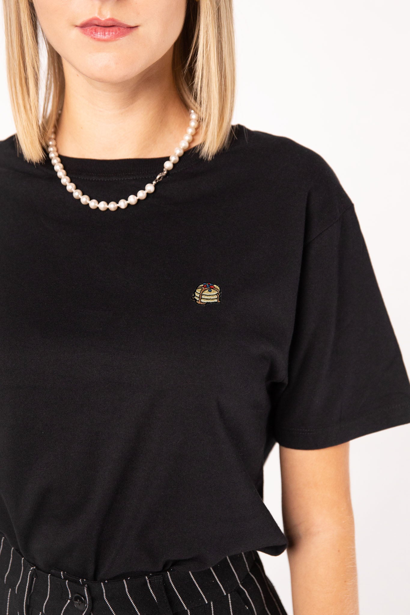 Pancakes | Besticktes Frauen Bio Baumwoll T-Shirt