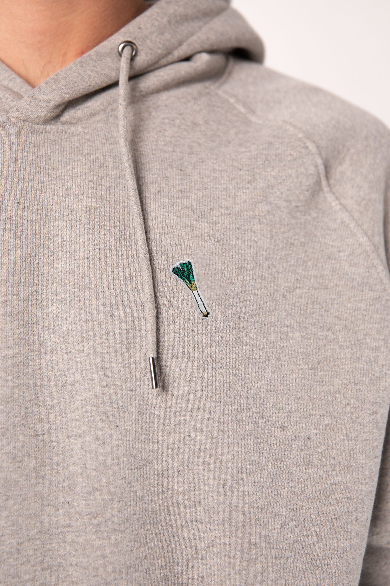 Lauch | Bestickter Bio-Baumwoll Männer Hoodie