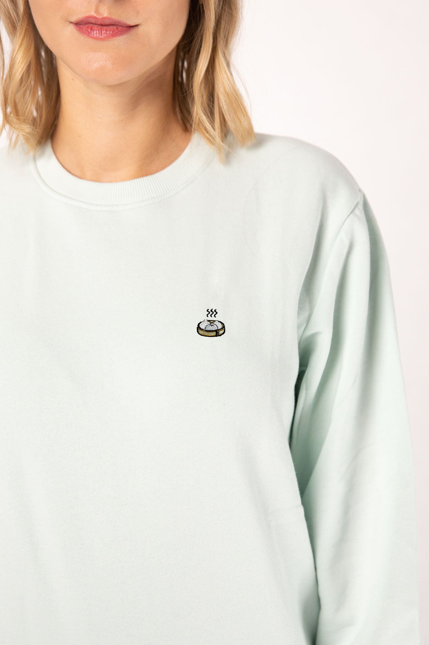Dumplings | Bestickter Bio-Baumwoll Frauen Pullover