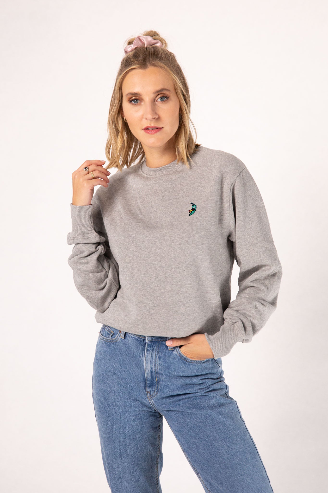 Jalapeno | Bestickter Bio-Baumwoll Frauen Pullover