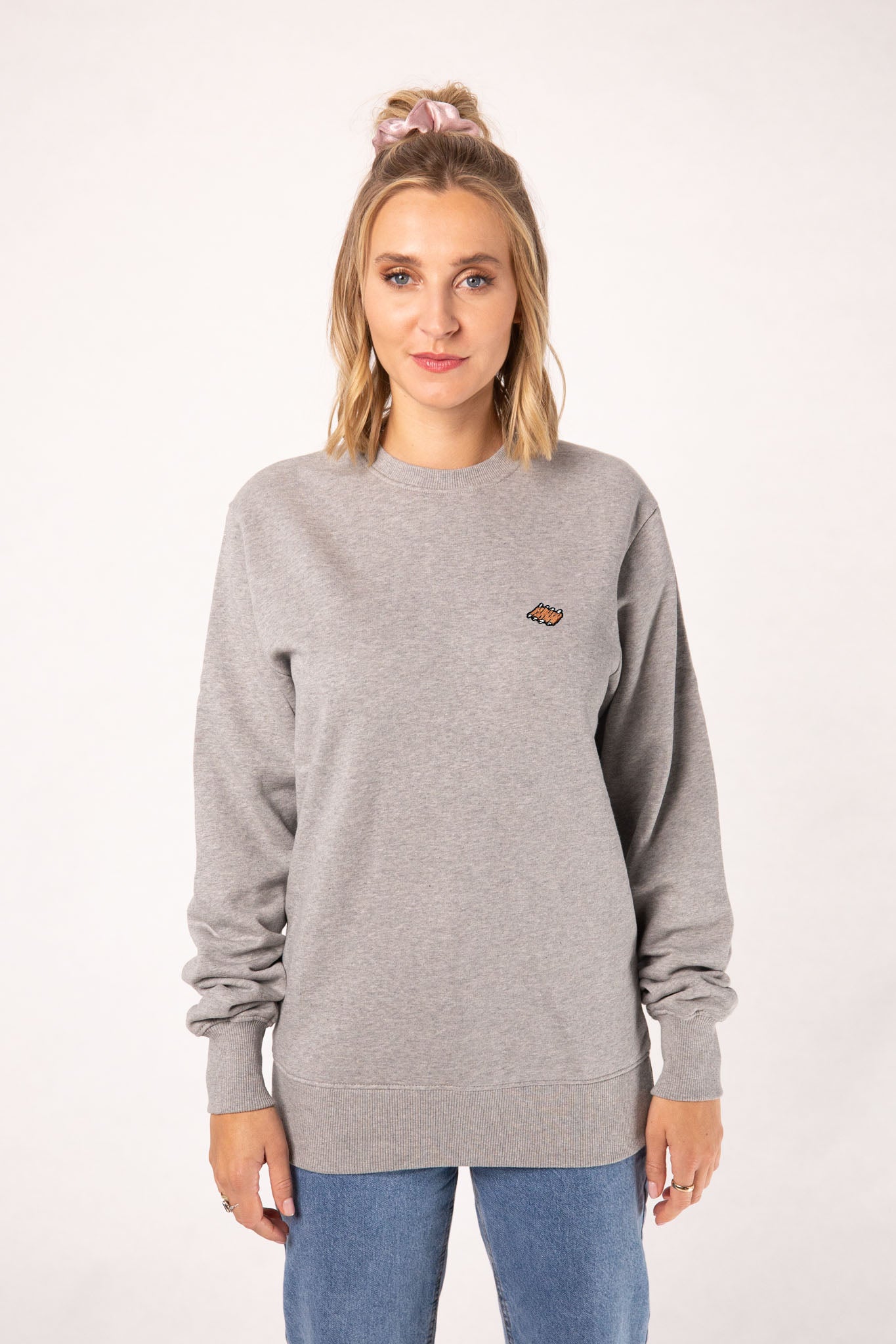 Rippchen | Bestickter Bio-Baumwoll Frauen Pullover
