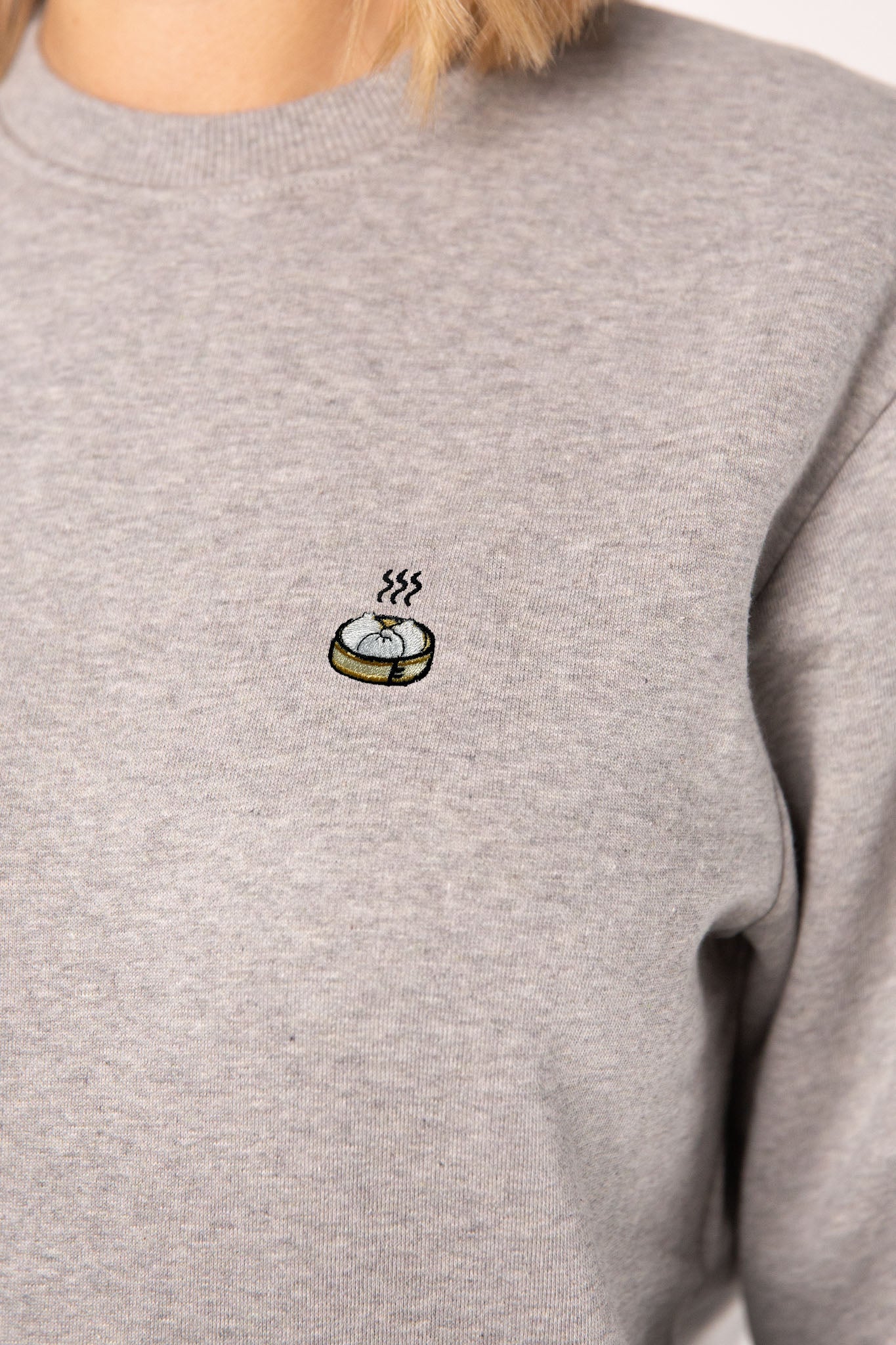 Dumplings | Bestickter Bio-Baumwoll Frauen Pullover
