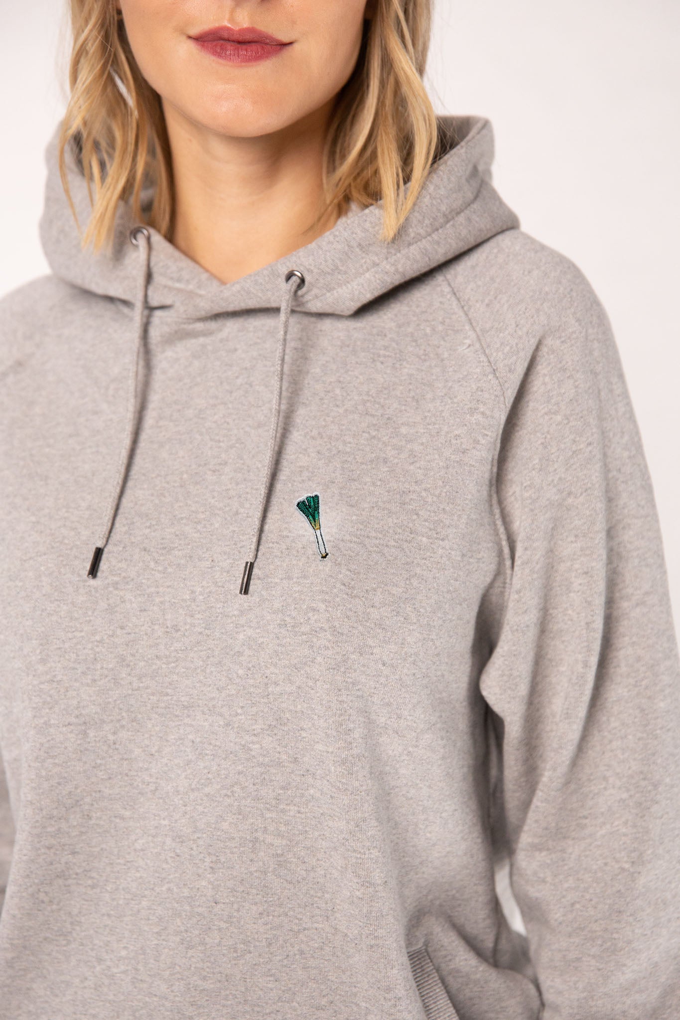 Lauch | Bestickter Bio-Baumwoll Frauen Hoodie
