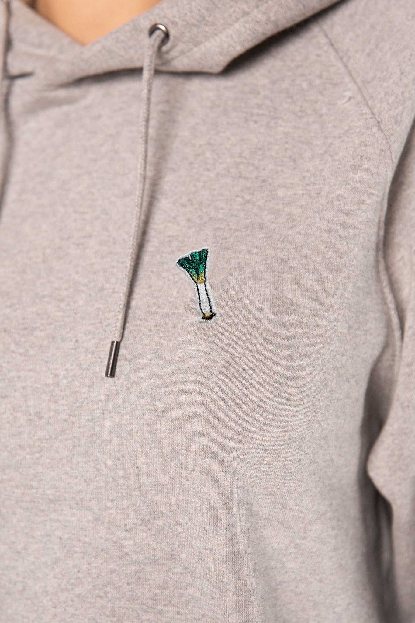 Lauch | Bestickter Bio-Baumwoll Frauen Hoodie