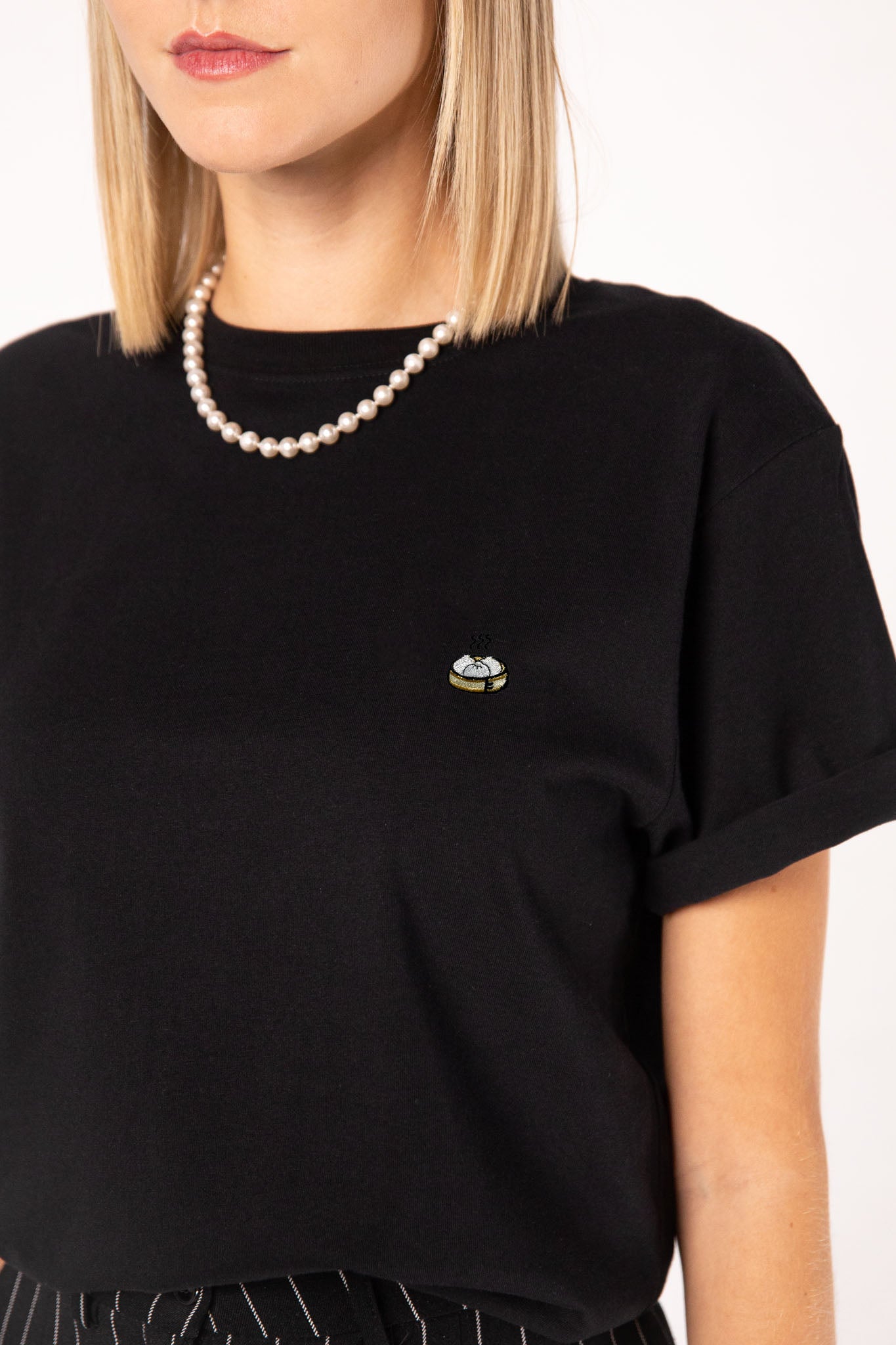 Dumplings | Besticktes Frauen Bio Baumwoll T-Shirt