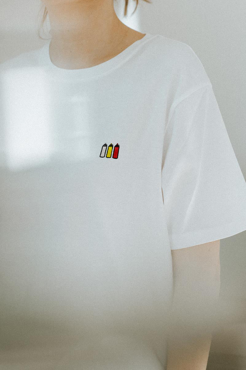 Squeezy Triple | Besticktes Frauen Oversized Bio Baumwoll T-Shirt